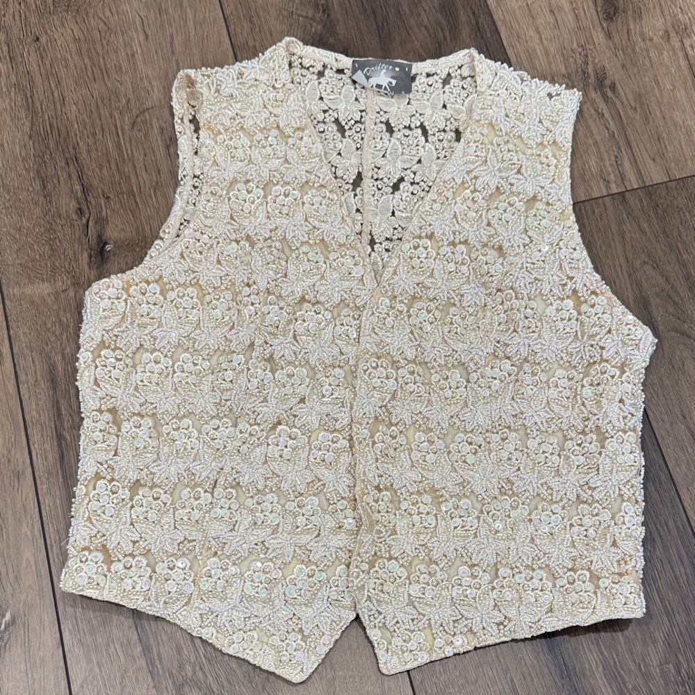 Elegant Cream Lace Women's Top